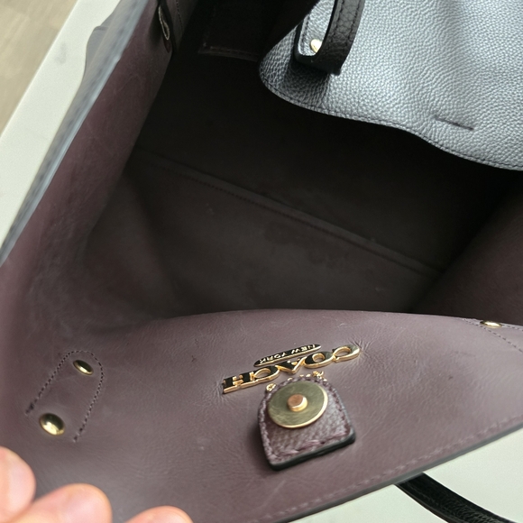 Coach Black Leather Tote Bag - Picture 9 of 10